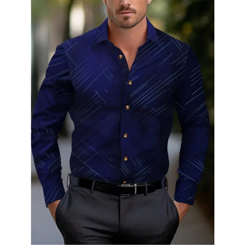 🌺 Men’s Hawaiian Stripe Shirt