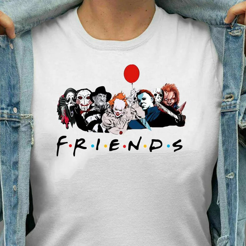 👕 HorrorFriends™ Oversized T-Shirt – Stephen King Characters Edition