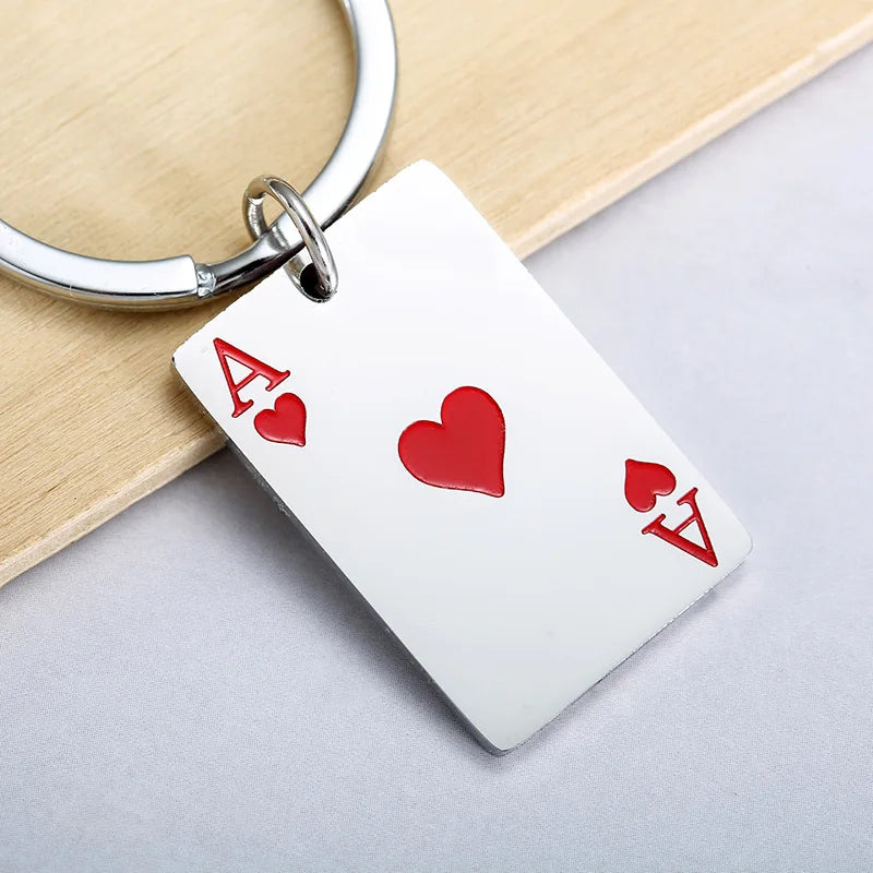 ♠️ AceCharm™ – Poker Ace of Spades Pendant Keychain