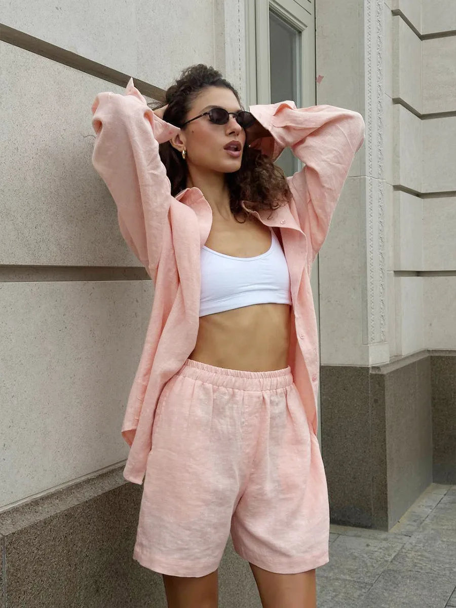 Cotton 2-Piece Pants Set – Cozy Summer Outfit