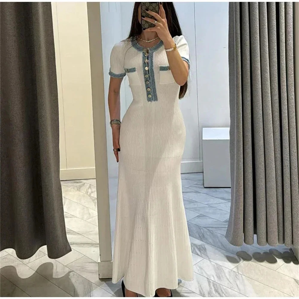 Elegant Knit Maxi Dress