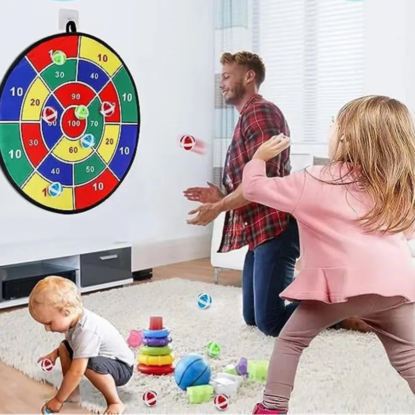 🎯 SafeDart™ – Giant Sticky Ball Dartboard Game for Kids & Family