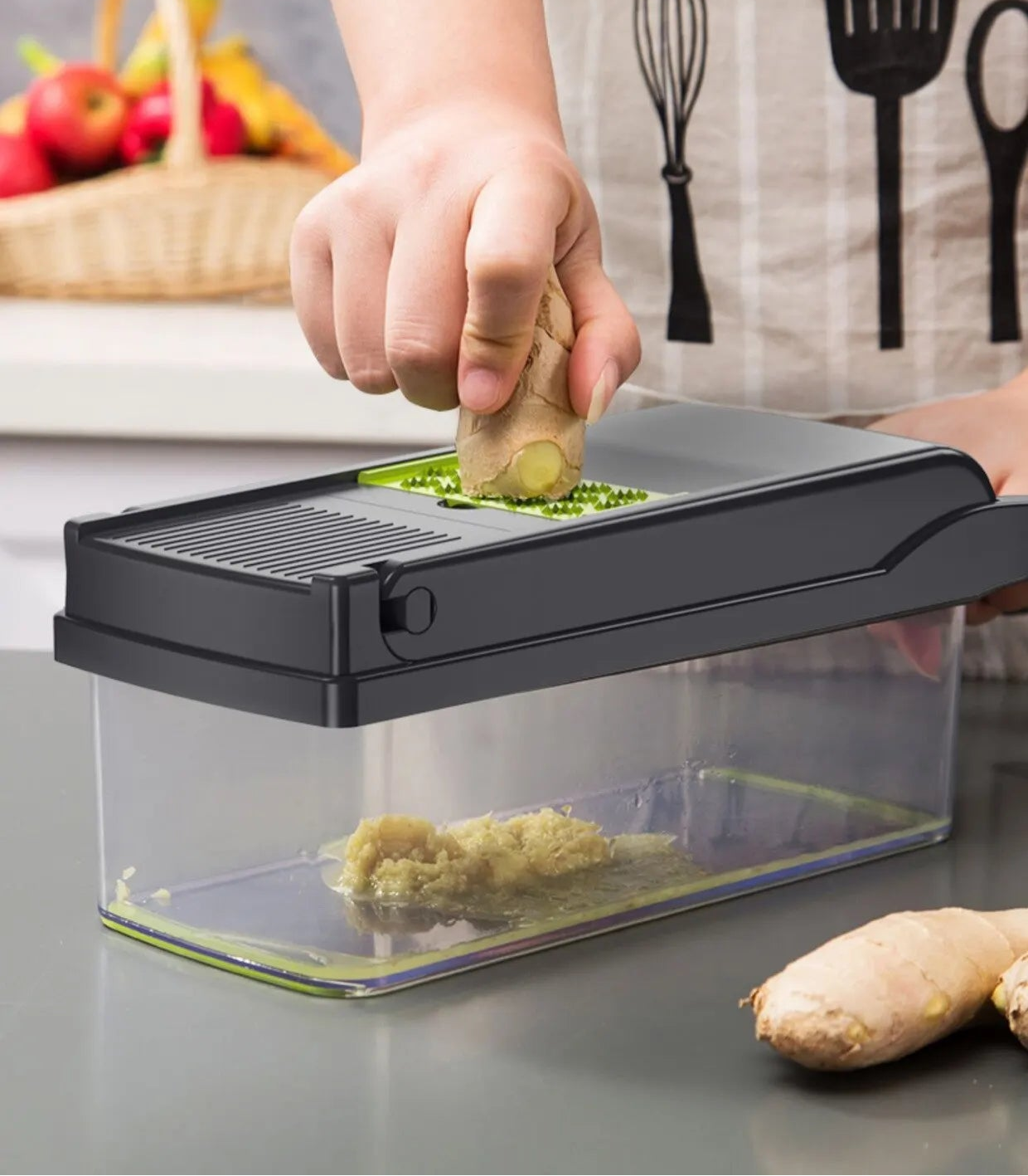 🥗 QuickSlice™ – 12-in-1 Multifunctional Vegetable & Fruit Slicer