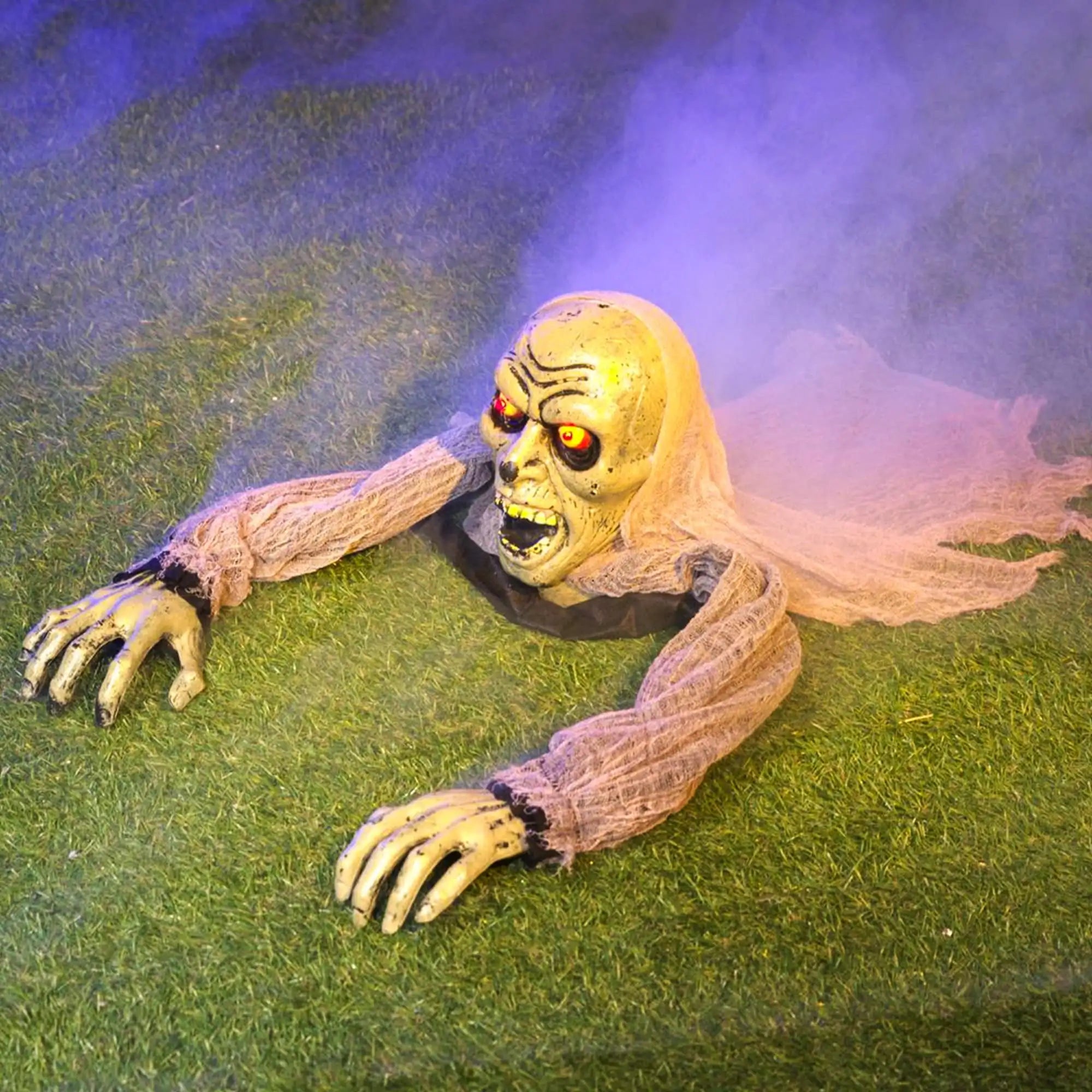 🧟 Creepy Zombie Groundbreaker – Outdoor Halloween Decoration with Lights & Sound 👀💀
