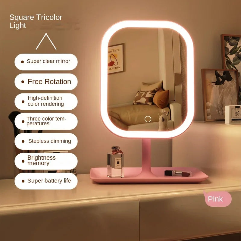 💎 GlowMirror™ – LED Touch Vanity Mirror