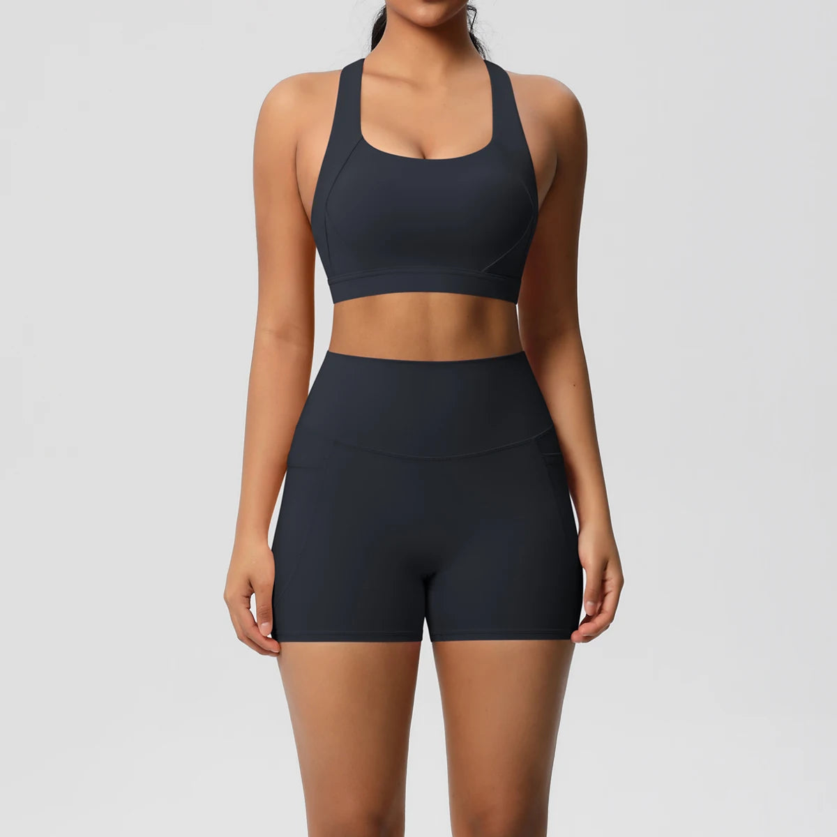 🧘‍♀️ FlexiFit™ – 2PCS Women’s Yoga & Gym Set with Pockets