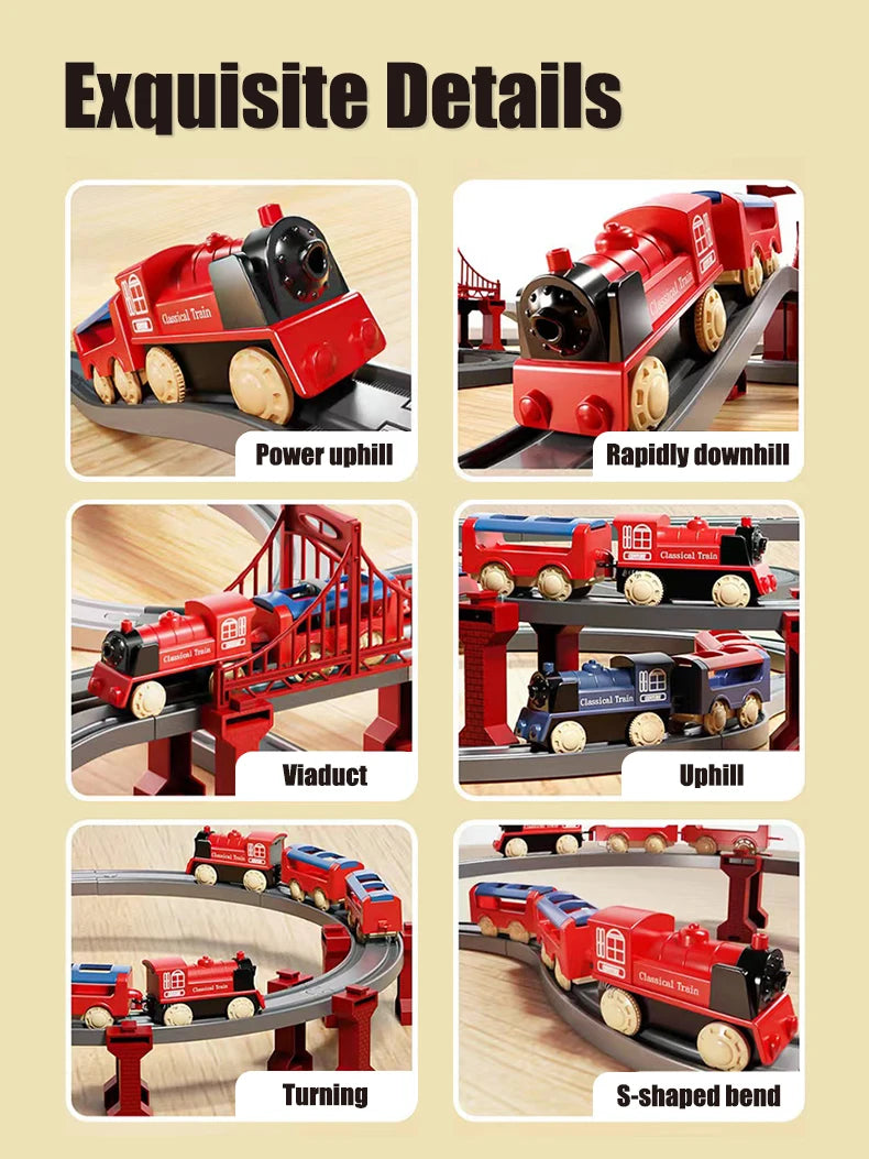 🚂 TrackBuilder™ – Electric Rail Train Educational Model Set
