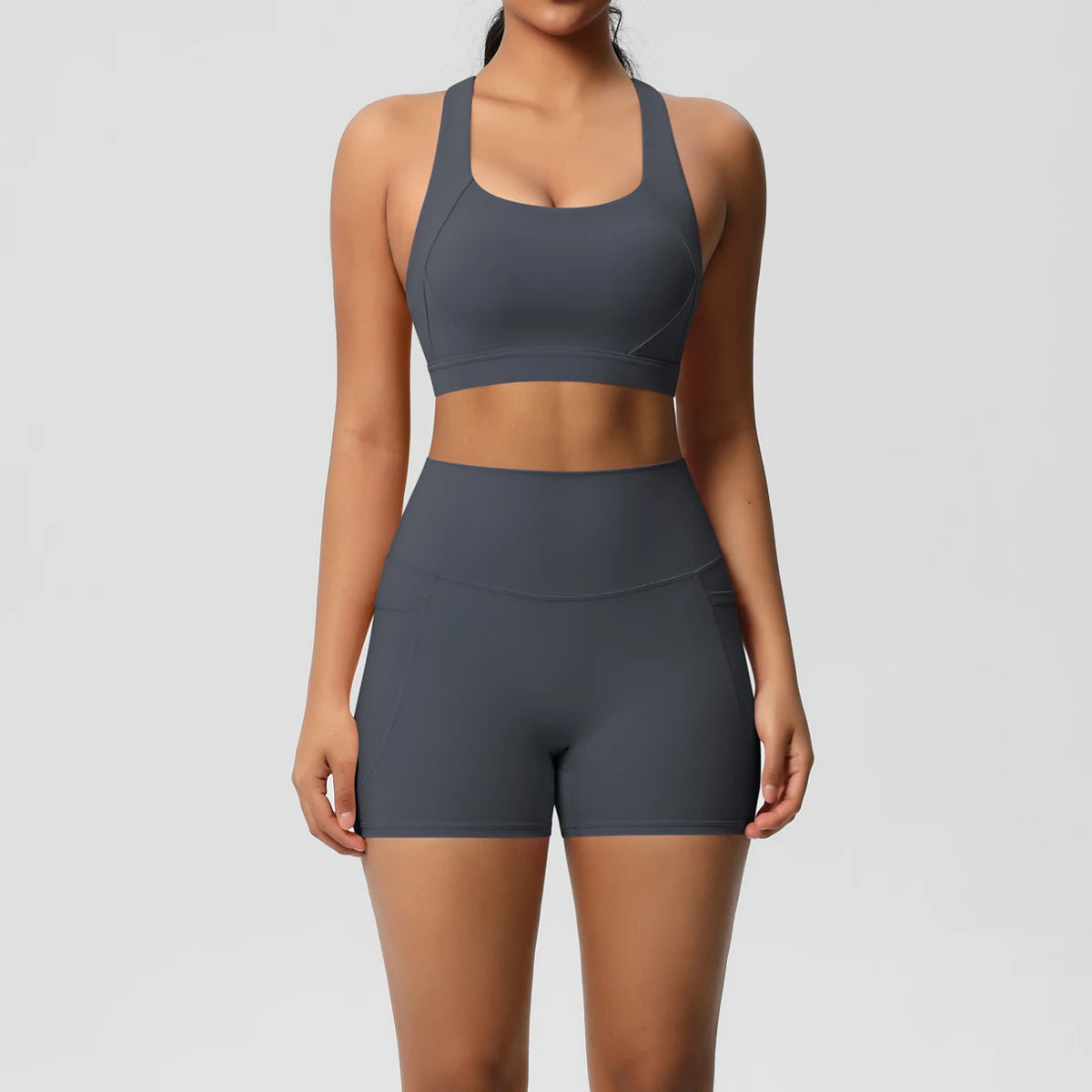 🧘‍♀️ FlexiFit™ – 2PCS Women’s Yoga & Gym Set with Pockets