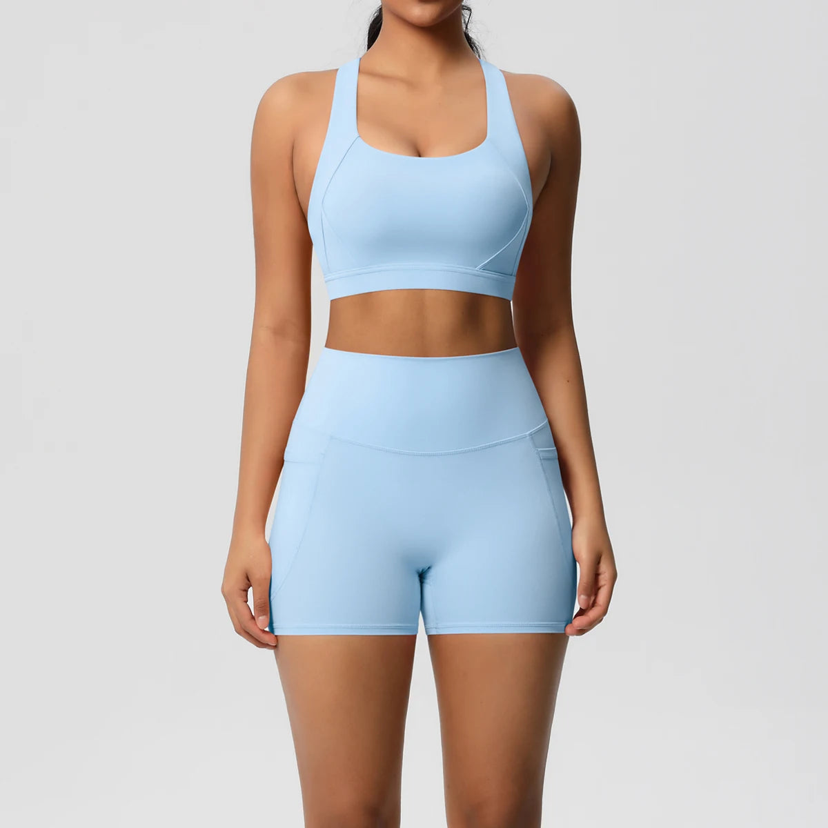 🧘‍♀️ FlexiFit™ – 2PCS Women’s Yoga & Gym Set with Pockets