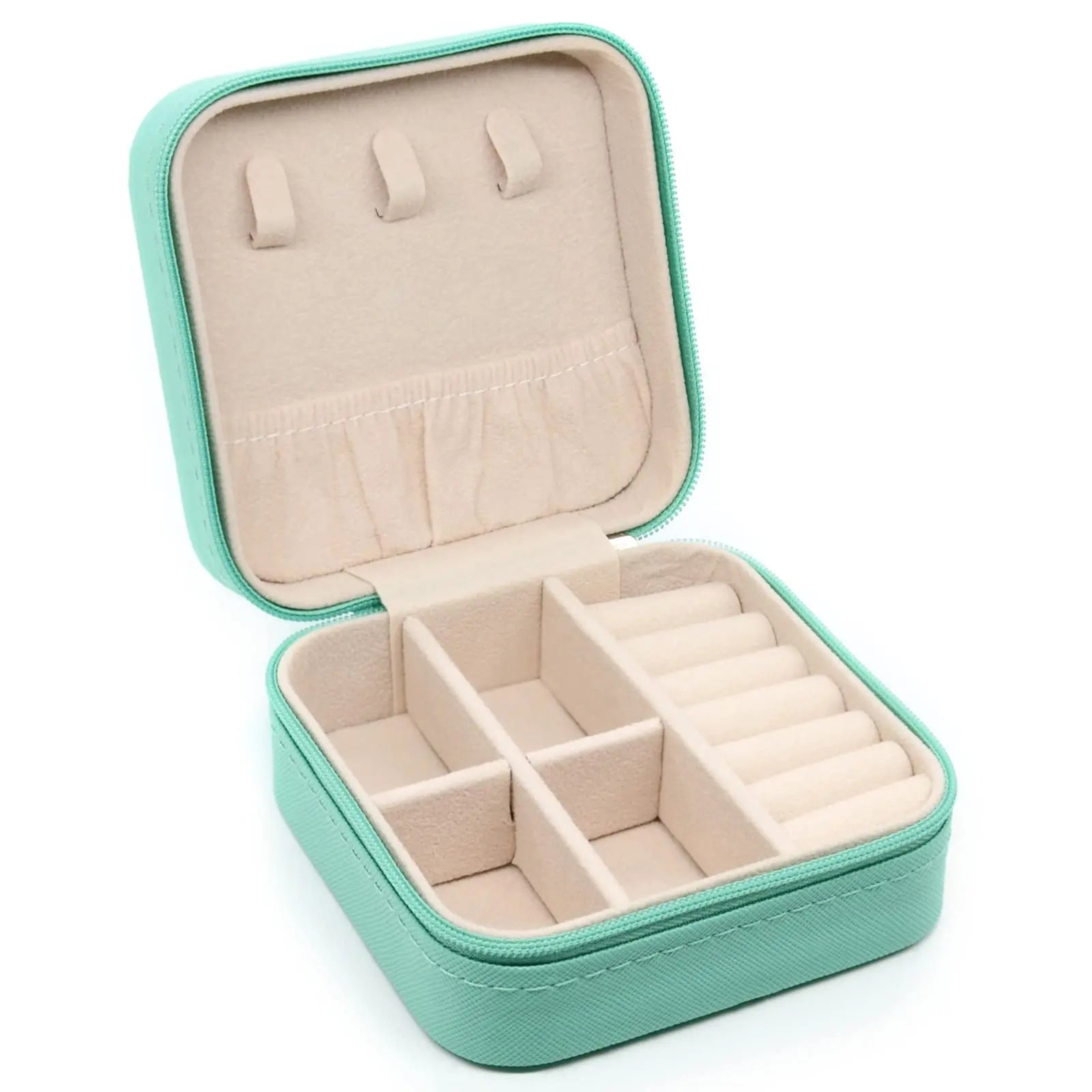 🌸 GlamBox™ – Mini Jewelry Travel Storage Case