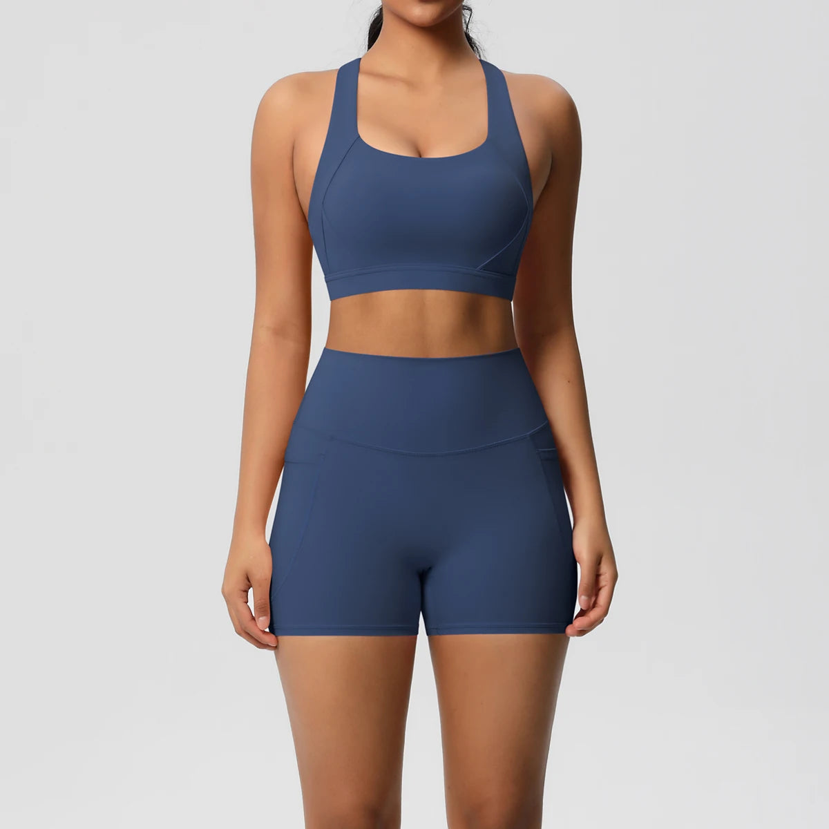 🧘‍♀️ FlexiFit™ – 2PCS Women’s Yoga & Gym Set with Pockets