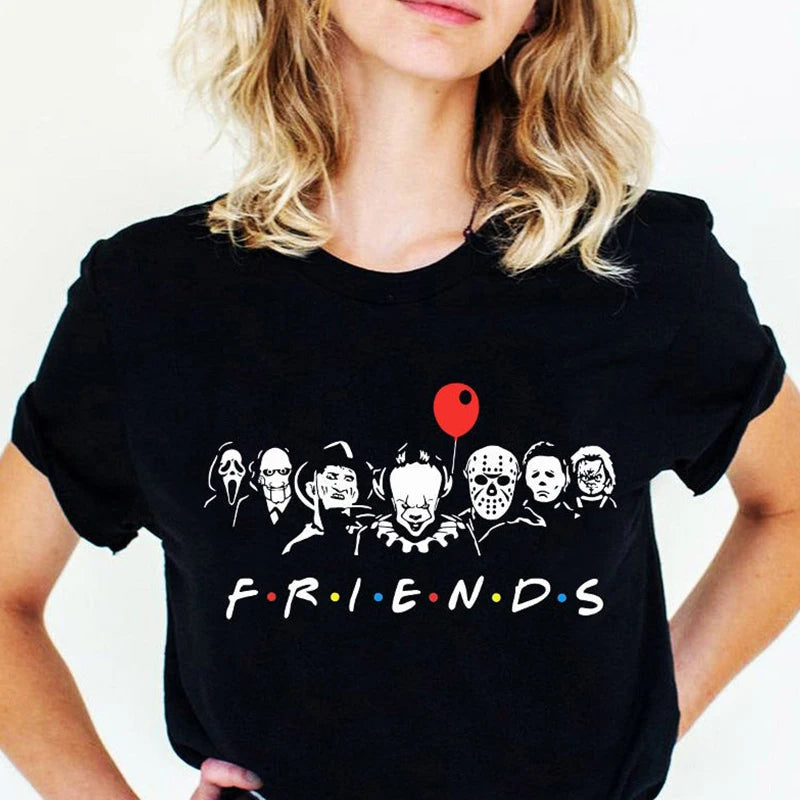 👕 HorrorFriends™ Oversized T-Shirt – Stephen King Characters Edition