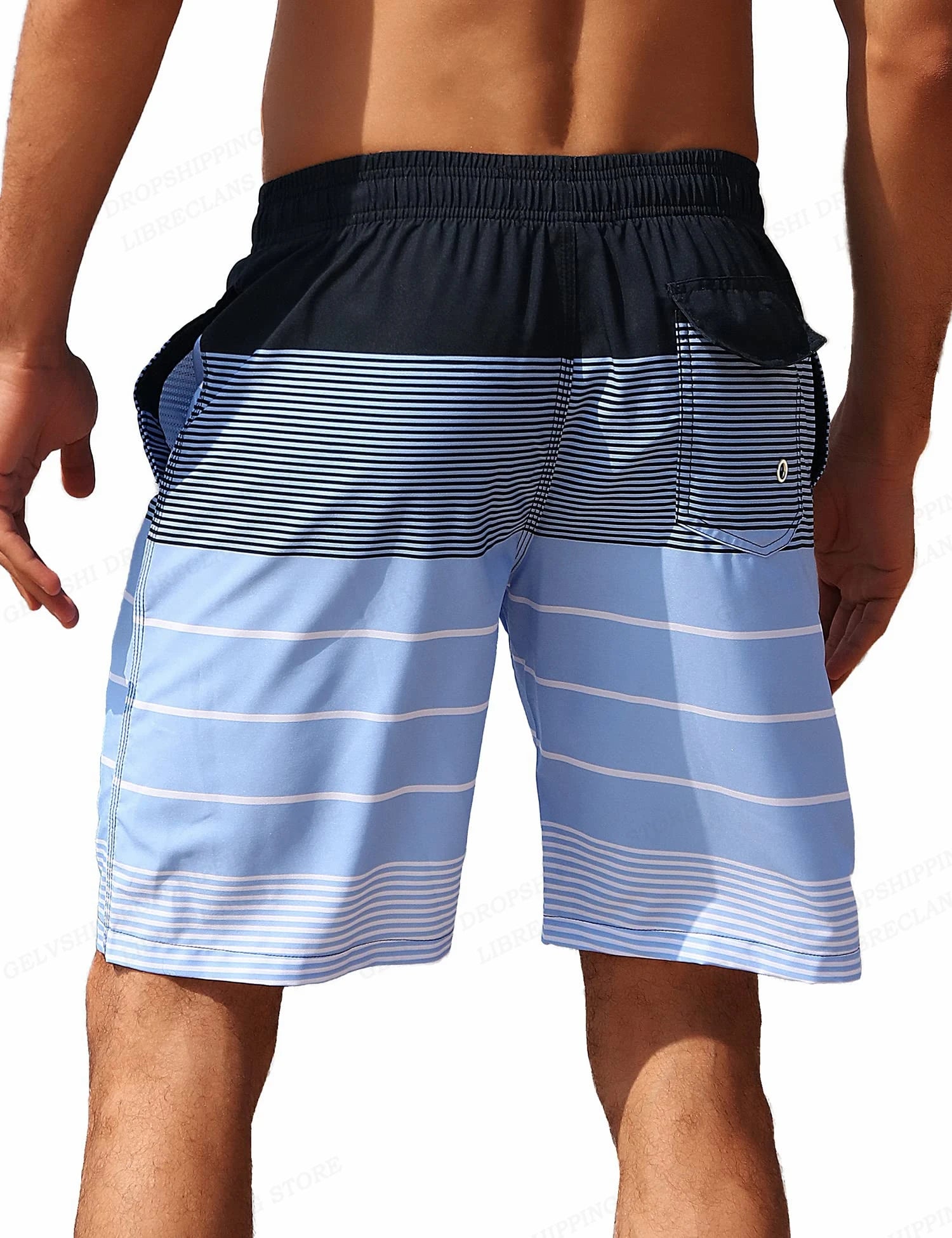 🏖️ Men’s Striped Beach Shorts