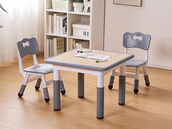 🎨 SmartDesk™ – Kids Adjustable Study Table & Chair Set (3-Piece)